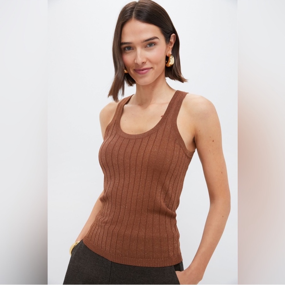 NWT Tuckernuck Ari Bronze Ribbed Tank Top